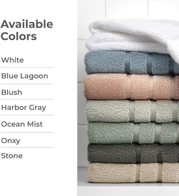 Cariloha Bath Towel | Ocean Mist |28"x54" | Turkish Cotton & Viscose Material Blend | Extra Smooth, Odor Resistant and Highly Absorbent