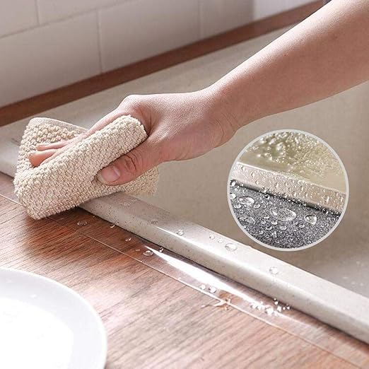 LLPT Caulk Tape Clear 2 Inch x 33 Feet Extra Waterproof Heavy Duty Adhesive Caulking Strips for Sink Shower Bathtub Toilet Lavabo Kitchen (CT233)