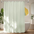 Waterproof Fabric Long Shower Curtain Liner with 3 Extra-Large Magnets, 72 x 78 inch Extra Long Green Cloth Shower Liner Machine Washable, Hotel Quality Lightweight Shower Curtain for Bathroom