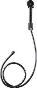 Dura Faucet DF-SA130-MB Economical Shower Head and Hose Kit, Handheld Shower Wand with Flow Control Trickle Switch (Black)