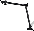 G-Promise 18 Inch Shower Head Extension Arm, Solid Brass Height & Angle Adjustable Extender, Rise or Lower Rainfall and Fixed Shower Head (Matte Black)