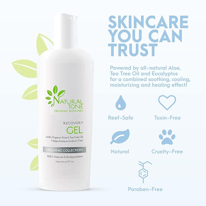 Aloe Vera Recovery Gel 6 oz - Natural Tone Organic Skincare
