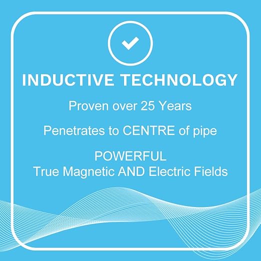 EDDY Inductive No Salt Water Softener Alternative | Electronic Water Descaler for Whole House | Reduces Limescale | Electromagnetic Water Conditioner
