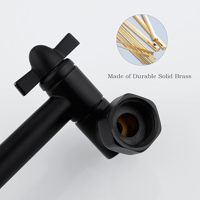 Black Shower Arm, Shower Head Extender Arm with Universal Connection to Shower Heads, Anti-Leak Tool-Free Installtion, Shower Exetension (5 Inch, Matte Black)