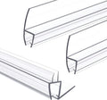 Shower Door Bottom&Side Seal Set 3PCS, 78" (1981mm) Length H-Type PVC Strip for 5/16" (8mm) Thick Frameless Glass Door, to Stop Water Leaks