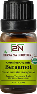 Bergamot Essential Oil USDA Certified Organic, 100% Pure Natural Premium Grade, Undiluted
