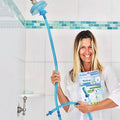 Rinseroo: "Shower Cleaning Thing"–Slip-On Handheld Hose Attachment for Fast, Mess-Free Shower Wall Rinsing–6 Ft Hose, Fits Up to 5" Shower Head –Temporarily Converts Standard Shower into Handheld