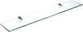 Spancraft Glass P-4.75x24-Chrome Peacock Glass Shelf, Chrome, 4.75" x 24"