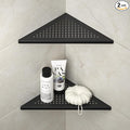 Corner Shower Shelves, 10" Matte Black 304 Stainless Steel Recessed Shelf for Bathroom, Grout in Shelf for Tiled Wall 2 Pack