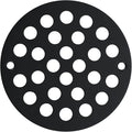 4 Inch Shower Drain Cover,Round Screw-in Floor Drain Cover,Easy-to-Install Replacement Cover Black