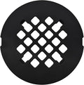 4 ¼” Matte Black Snap-in Shower Drain Cover - Premium Round Black Grate Replacement - 4.25" OD Strainer - Easy Install - Durable Solid Brass Construction
