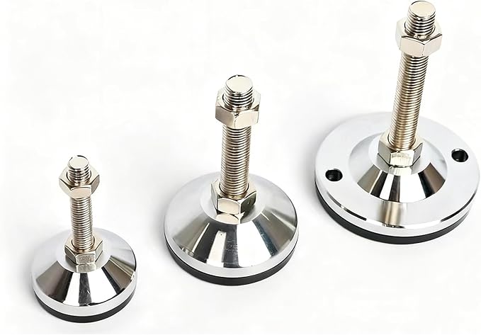 Adjustable Leveling Screw Leg,Susenya Self Leveling Feet,Foot Level,Workbench Leg Leveler,Heavy Duty Leg Leveler,Table Leveling Glides,Carbon Steel PVC,2-Pack,D120xM16xH150,2000 Lb Capacity,4.7" Dia.