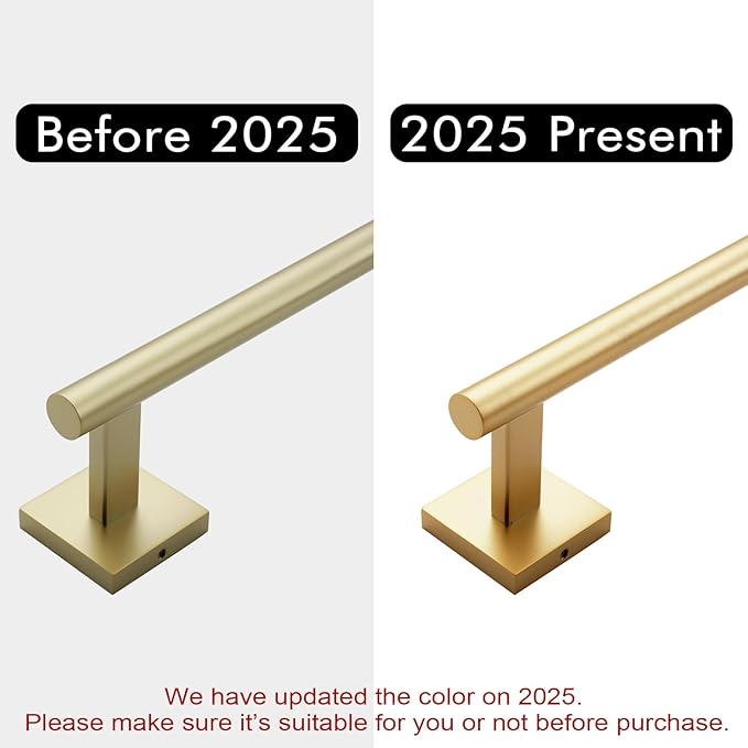 KOKOSIRI Bathroom Towel Bar 32'' Towel Holder for Bath Kitchen Cabinet Towel Rails 32 Inch Brushed Gold Stainless Steel B4005BG-L32
