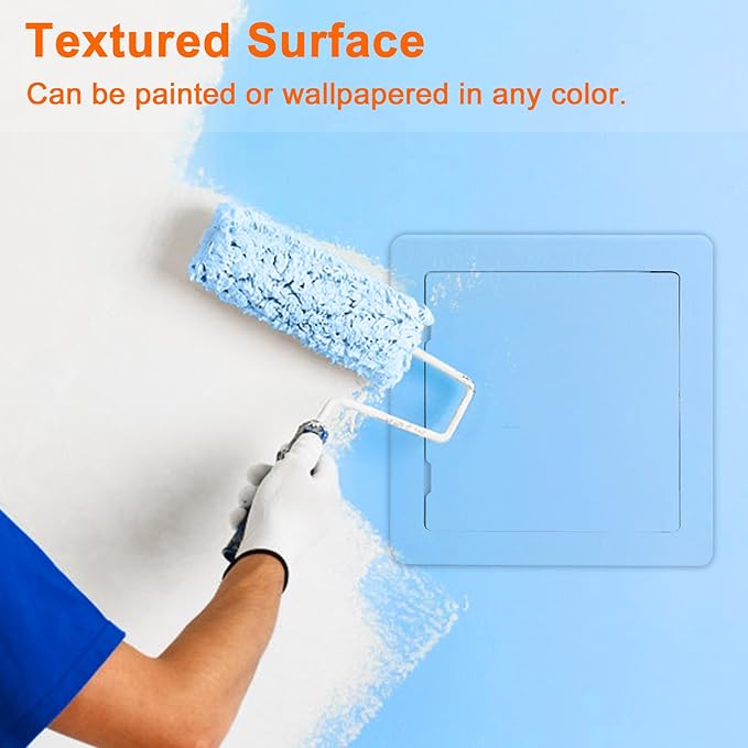 Suteck Plastic Access Panel for Drywall Ceiling 10 x 10 Inch Reinforced Plumbing Wall Access Doors Removable Hinged White