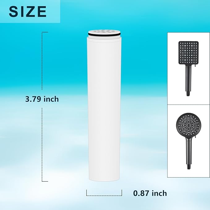 Water Fiter for Shower Head Filter,Compatible with Cobbe Shower Head Filter System,Removes Heavy Metals and Chlorine.(4 Pack)