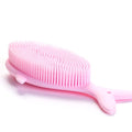 Premium Sensory Brushes for Kids or Autism,Soft Silicone Body Scrubber,2 in 1 Sensory Room Occupational Therapy,Silicone Loofah,Pets Shower Brush Bath Brush Shampoo Brush(Whale-Pink)