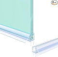 Shower Door Bottom Seal Strip, 2PCS Seal Strip, Clear PVC, 36" Length, Fits 10mm Thick Glass, Prevents Leaks, Easy Installation, No Adhesive Required (Clear, 39in for 3/8"(10mm) Door)