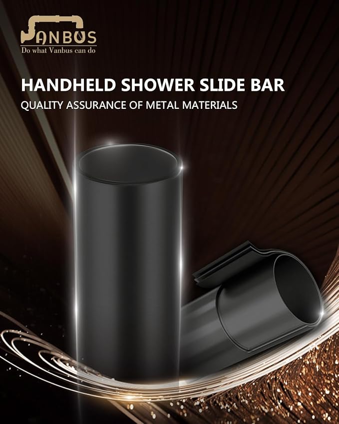 All Metal handheld shower head holder 30-Inch with Shower Slide Bar for Bathroom Wall Mount SUS 304 Stainless Steel Brushed Finish Matte Black