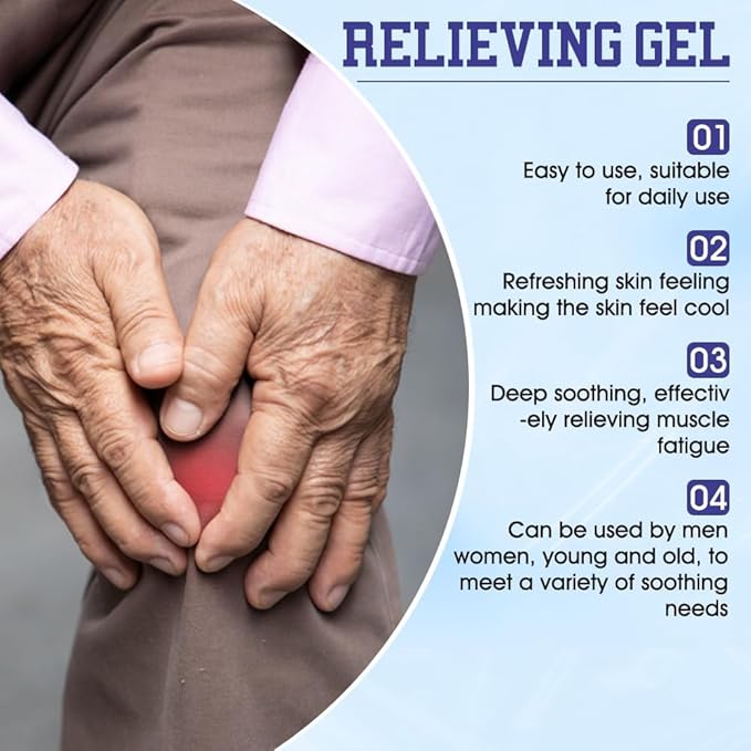 Soothing Cooling Gel 100g,Relieve Muscle Tension,Sports Soothing Cooling Body Care,Cooling with Menthol and Frankincense,Fast Absorbing for Women and Men,Brings a Comfortable Feeling(100g/3.04oz)