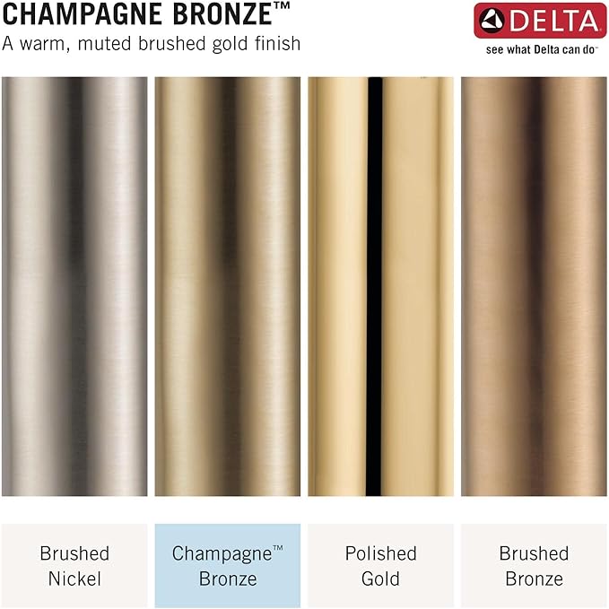 Delta Ashlyn 14 Series Bathtub and Shower Faucet Set, Brushed Gold Shower Head and Handle Set, Valve Trim Kit, Stainless T14464-CZ (Valve Not Included)
