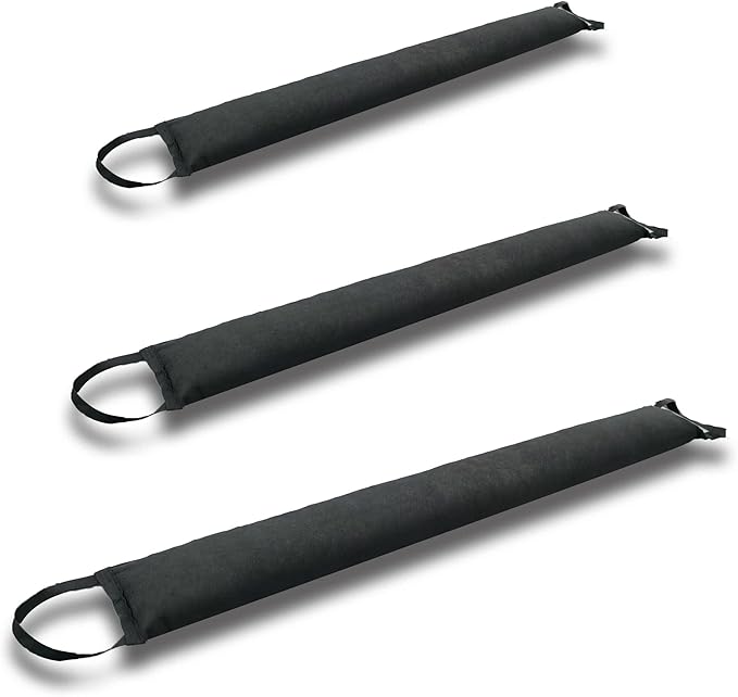 Self-Absorbing Reusable Flood Bags with Handles - Evenly Distributed Absorbents, Multiple Lengths - Home/Garage/Commercial Protection (5ft (Pack of 5) - with Handles)