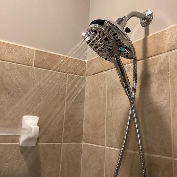 71-Inch Silver Metal Shower Hose with Dual Cone Anti-Tangle Nuts: 304 Stainless Steels Design, Universal G1/2 Connector for Outdoor/Indoor Use -Suit for Home Gardening, Washing, Showering