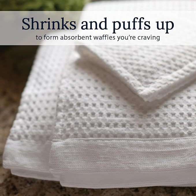 GILDEN TREE Waffle Bath Sheet Quick Dry Towel, Thin Luxury Bath Towels, Bath Sheets 40x80 Large Bath Towels, Modern Style (White)