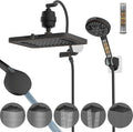 Hibbent 5-spray 13'' Dual Filtered Rainfall Shower Head Combo, High Pressure 10-setting Handheld Shower Head with 12'' Adjustable Extension Arm, 20 Stage Shower Filter, 71'' Hose, Oil Rubbed Bronze