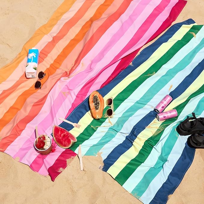 Dock & Bay Quick Drying Towel - for Sports & Gym - Compact, Lightweight - 100% Recycled - Includes Bag - Summer - Cool Lagoon, Extra Large (200x90cm, 78x35)