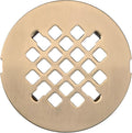4 ¼” Champagne Bronze Snap-in Shower Drain Cover - New Brass Replacement - 4.25" OD Shower Drain Strainer - Easy Install - Premium Round Shower Drain Cover - Solid Brass Construction