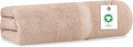 Delara Organic Cotton Luxuriously Plush Bath Sheet | GOTS & Oeko-TEX Certified | Premium Hotel Quality Towels | Feather Touch Technology| 650 GSM Long Staple|Soft, Quick Dry & Ultra-Absorbent 36"x70"