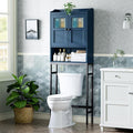 Over The Toilet Storage, Bathroom Storage Cabinet Over Toilet, Above Toilet Storage with Double Doors and Soft Hinges Over Toilet Storage Shelf Over The Toilet Storage Cabinet (Ultramarine)