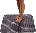 ENKOSI Extra Large Square Non Slip Shower Mat - 31 x 31-inch XL Bathroom Shower Mat - Square Shower Matts for Shower Stall Floors | Secure Suction Cups and Drain Holes (31x31 Marble Black)