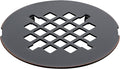 4-1/4 inches Snap-On Round Shower Drain Cover, Stainless Steel (Oil Rubbed Bronze)