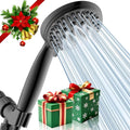 Matte Black Shower Head, 6 Spray Modes Handheld Showerhead, High Pressure Shower Head with 59 Inch Stainless Steel Hose and Adjustable Showerhead Holder