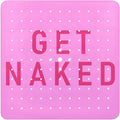 Bathtub Mat Non Slip, Get Naked Square Bath tub Mat Shower Floor Mat with Suction Cups for Adults Kids Elderly 21 X 21 Inch