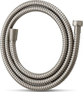 OFFO Shower Hose, Brushed Nickel 48 in Kink Free Stainless Steel Shower Hose Attachment Electroplating Handheld Shower Head Hose Flex Hoses Extension with Brass Insert & Nut for Pet Bathing Cleaning