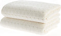 BAGNO MILANO Turkish Bath Towels, Soft Plush Jacquard Luxury Bath Towels, Quick Dry Towel Set (Cream, 2 pcs Bath Towel Set)
