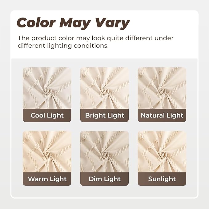 Small Stall Cream Boho Fabric Shower Curtain, 36x72 Half Size, Textured Tufted Chevron Striped Minimalist Cloth Bathroom Shower