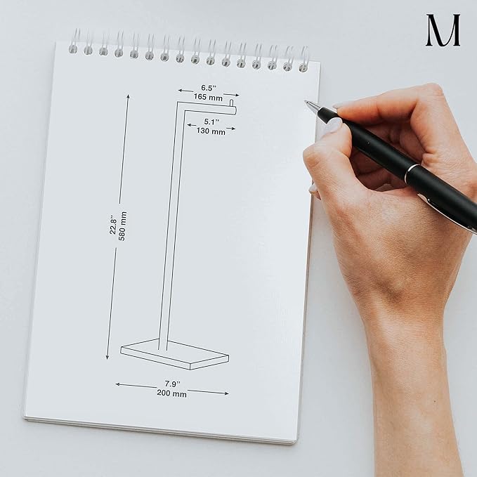 MARMOLUX ACC Free Standing Matte Black Toilet Paper Holder Stand Black Marble Base and Storage - 4 Jumbo Roll Bathroom Hardware Toilet Paper Stand - Stainless Steel Standing Toilet Paper Holder