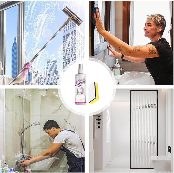 Powerful Foam Cleaner, Bathroom Descaler Agent, 100ml Stain Remover with Fast Action, Multi- Cleaning Solution, Toilet Cleaner with Easy Spray, Bathroom Tool for Sink and Bathtub