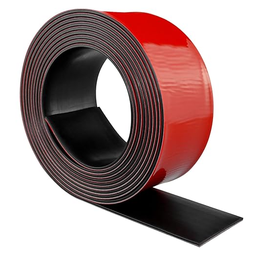 Neoprene Rubber Strips Self Adhesive Solid Rubber Sheets, Rolls & Strips for DIY Gaskets Crafts Pads Seals Warehouse Flooring Neoprene Sheet with Adhesive Backing (2" Wide x 1/8" Thick x 40' Long)