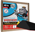 Shower Threshold Water Dam Barrier 40" - Black Collapsible Shower Water Blocker - Guard for Walk in Shower - Water Guard Stopper for Floor - Shower Door Water Blocker - Triangular - By Hippo Dam