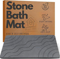 Stone Bath Mat – Quick Drying Diatomaceous Earth Bath Mat, Super Absorbent Bathroom Stone Mat, Non-Slip Shower Stone Mat, Modern Water Absorbing Bath Mat for Bathroom & Kitchen (23.6” x 15.3”, Gray)