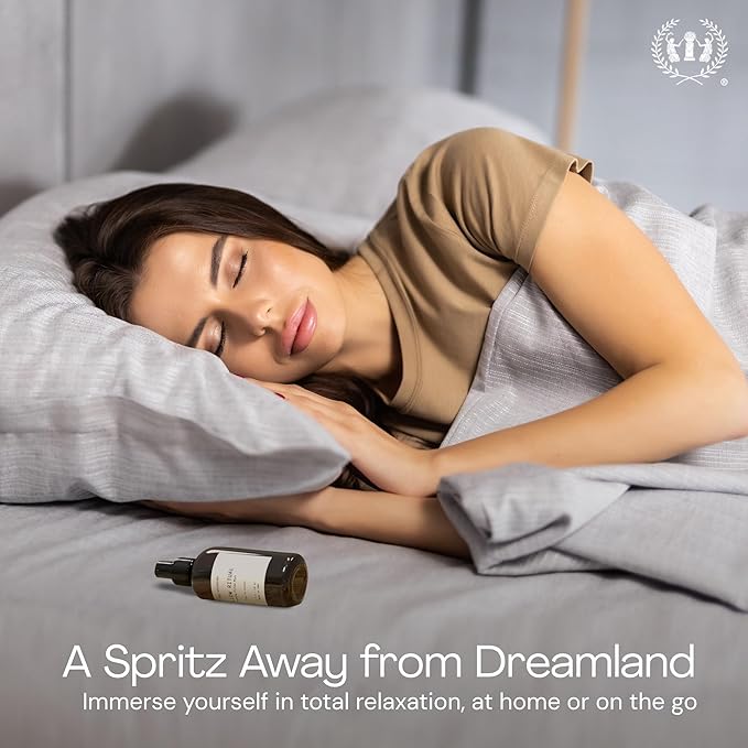 Muse Apothecary Pillow Ritual - Aromatic, Calming and Relaxing Pillow Mist, Linen and Fabric Spray - Infused with Natural Aromatherapy Essential Oils - 8 oz, Bergamot + French Lavender + Sandalwood,