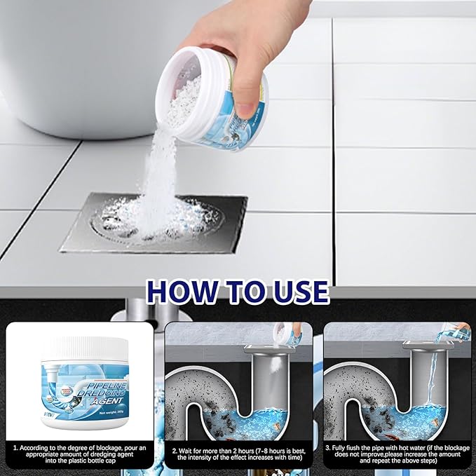 Sink Drain Hair Clog Remover Cleaner,Powerful Unclogging,Toilet Unclogger Heavy Duty,Bathroom Shower Pipeline Dredg (2)