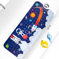 Baby Bath Mat for Tub Non Slip Kids Bathtub Mat Extra Long 40X16 Inch Toddler Bath Tub Shower Mat Anti Slip with Suction Cups & Drain Holes, Machine Washable (Space)