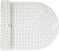 Silicone Push Pop Bath Mat with 391 Suction Cups, 33x17.3 Inch Non-Slip Tub Mat for Adults, Textured Surface for Extra Stability & Drainage, White Thickened Soft Shower mat Easy to Clean