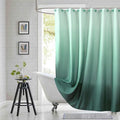 Fabric Shower Curtain 78 Inches Long, Green Ombre Cloth Shower Curtains for Bathroom, Modern Waterproof Bathroom Curtains, 72" W x 78" H
