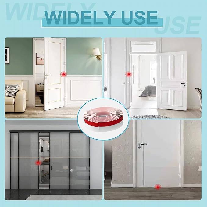 Weather Stripping Door Seal 20FT, 2 Inch Silicone Draft Stopper for Bottom of Door - Waterproof Gap Seal for Shower Door, Sliding Glass Door, Indoor & Outdoor Use
